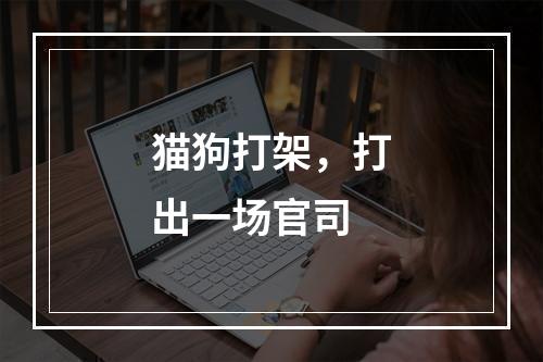 猫狗打架，打出一场官司