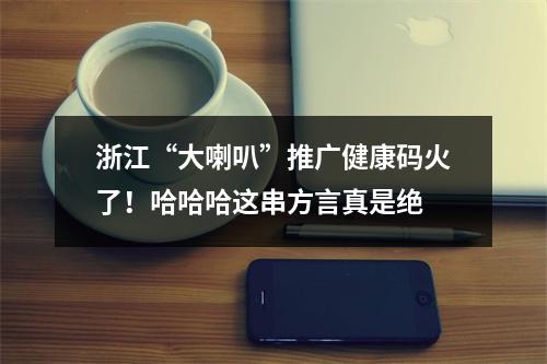 浙江“大喇叭”推广健康码火了！哈哈哈这串方言真是绝