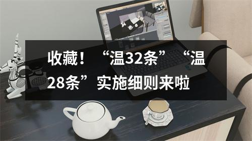 收藏！“温32条”“温28条”实施细则来啦