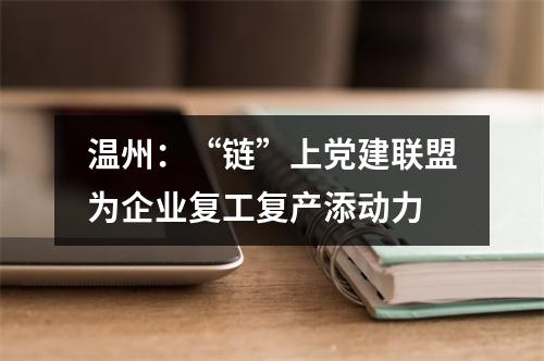 温州：“链”上党建联盟为企业复工复产添动力