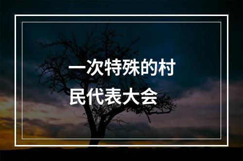 一次特殊的村民代表大会