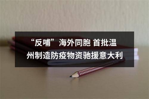 “反哺”海外同胞 首批温州制造防疫物资驰援意大利