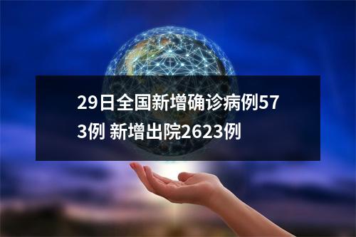 29日全国新增确诊病例573例 新增出院2623例