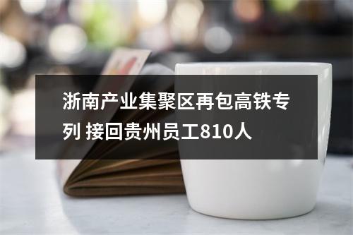 浙南产业集聚区再包高铁专列 接回贵州员工810人