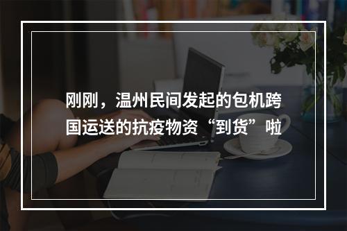 刚刚，温州民间发起的包机跨国运送的抗疫物资“到货”啦