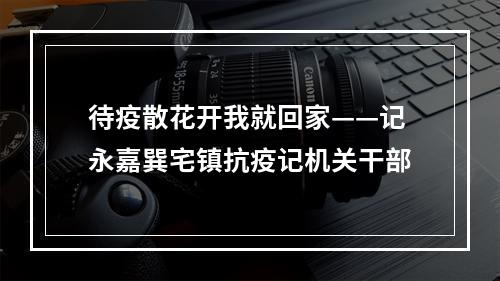 待疫散花开我就回家——记永嘉巽宅镇抗疫记机关干部