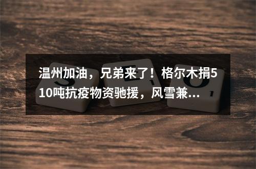 温州加油，兄弟来了！格尔木捐510吨抗疫物资驰援，风雪兼程……