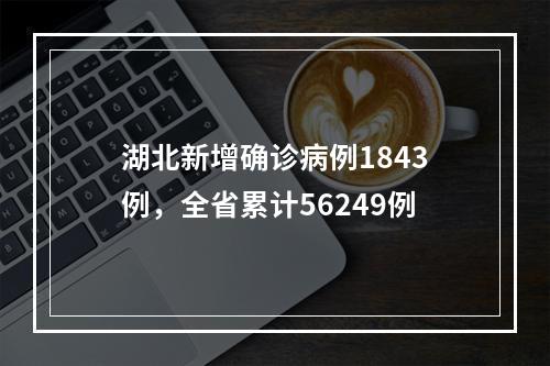 湖北新增确诊病例1843例，全省累计56249例