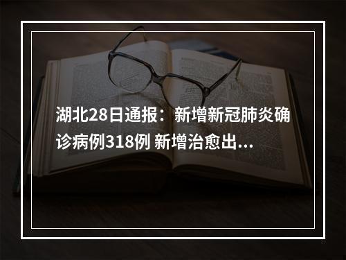 湖北28日通报：新增新冠肺炎确诊病例318例 新增治愈出院病例3203例