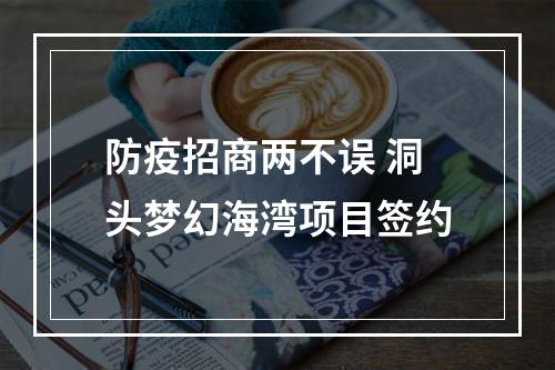 防疫招商两不误 洞头梦幻海湾项目签约