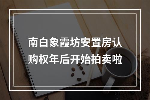 南白象霞坊安置房认购权年后开始拍卖啦