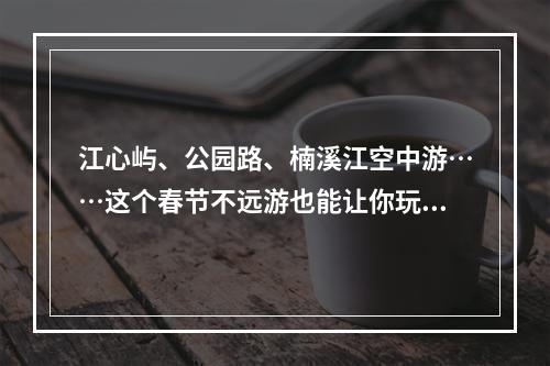 江心屿、公园路、楠溪江空中游……这个春节不远游也能让你玩个开心