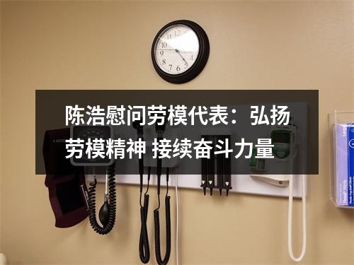 陈浩慰问劳模代表：弘扬劳模精神 接续奋斗力量