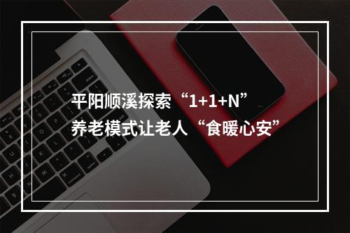 平阳顺溪探索“1+1+N”养老模式让老人“食暖心安”