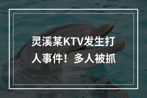 灵溪某KTV发生打人事件！多人被抓
