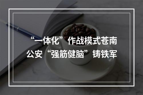 “一体化”作战模式苍南公安“强筋健脑”铸铁军