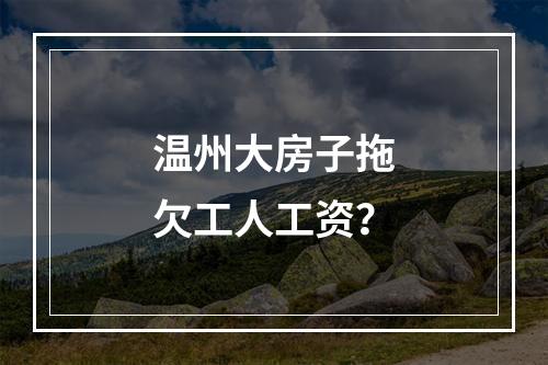 温州大房子拖欠工人工资？