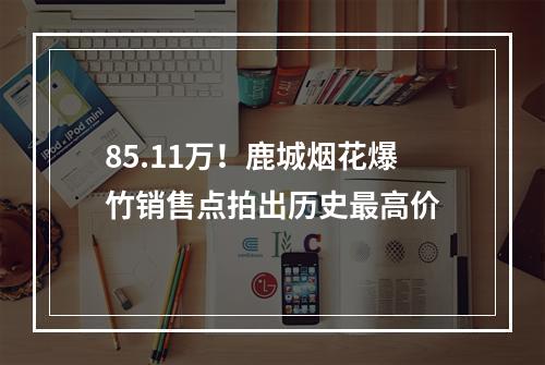 85.11万！鹿城烟花爆竹销售点拍出历史最高价