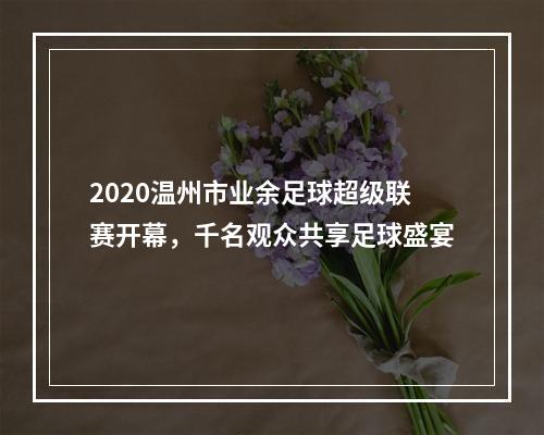 2020温州市业余足球超级联赛开幕，千名观众共享足球盛宴