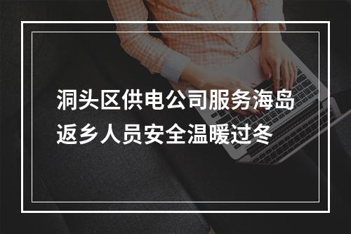 洞头区供电公司服务海岛返乡人员安全温暖过冬