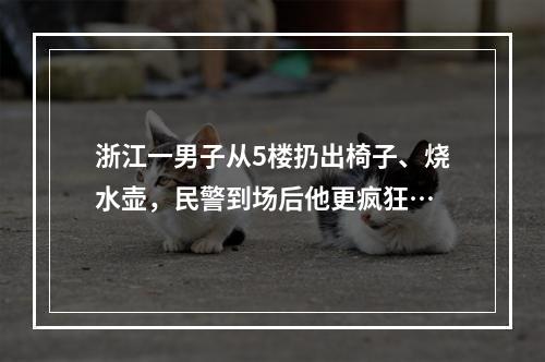 浙江一男子从5楼扔出椅子、烧水壶，民警到场后他更疯狂…