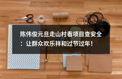 陈伟俊元旦走山村看项目查安全：让群众欢乐祥和过节过年！