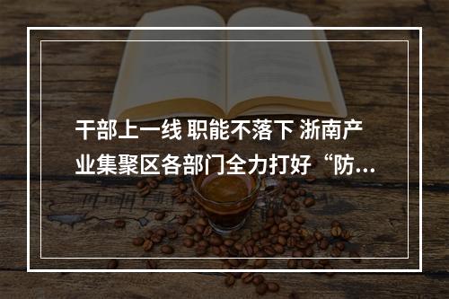 干部上一线 职能不落下 浙南产业集聚区各部门全力打好“防疫战”