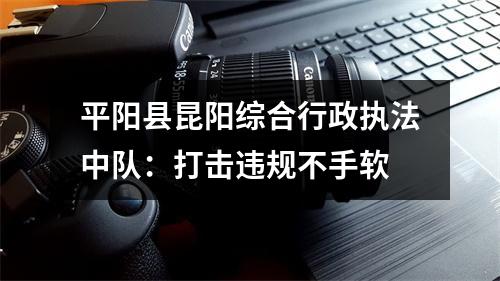 平阳县昆阳综合行政执法中队：打击违规不手软