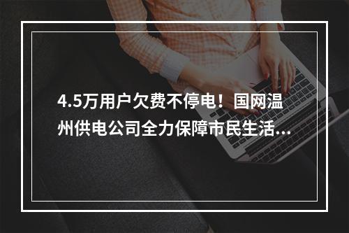 4.5万用户欠费不停电！国网温州供电公司全力保障市民生活用电