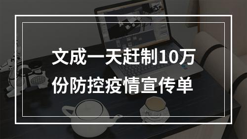 文成一天赶制10万份防控疫情宣传单