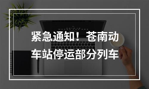 紧急通知！苍南动车站停运部分列车