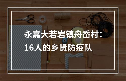 永嘉大若岩镇舟岙村：16人的乡贤防疫队
