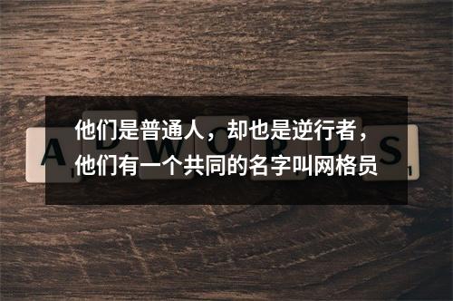 他们是普通人，却也是逆行者，他们有一个共同的名字叫网格员