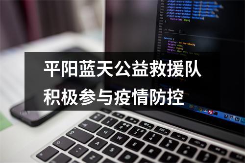 平阳蓝天公益救援队积极参与疫情防控