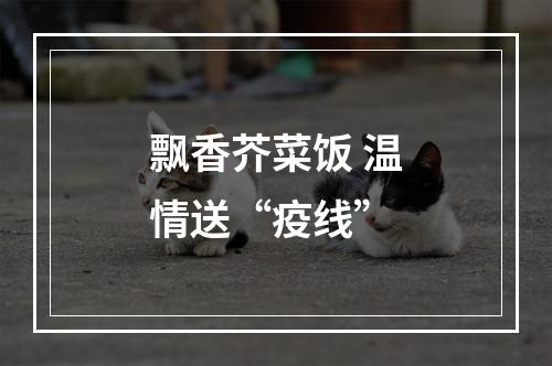 飘香芥菜饭 温情送“疫线”