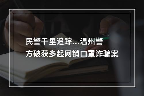 民警千里追踪...温州警方破获多起网销口罩诈骗案