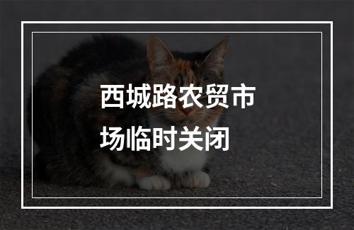 西城路农贸市场临时关闭