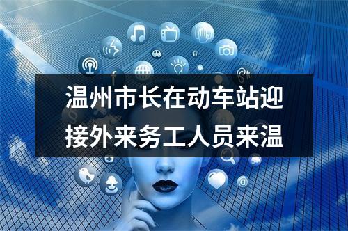 温州市长在动车站迎接外来务工人员来温