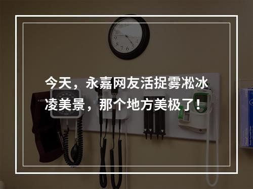 今天，永嘉网友活捉雾凇冰凌美景，那个地方美极了！