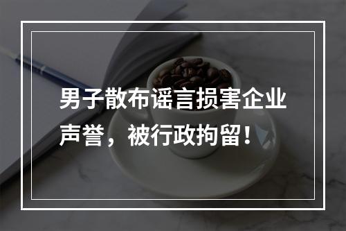 男子散布谣言损害企业声誉，被行政拘留！