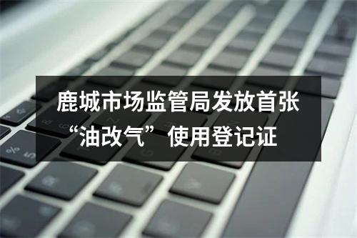 鹿城市场监管局发放首张“油改气”使用登记证