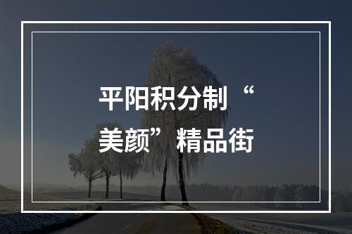 平阳积分制“美颜”精品街