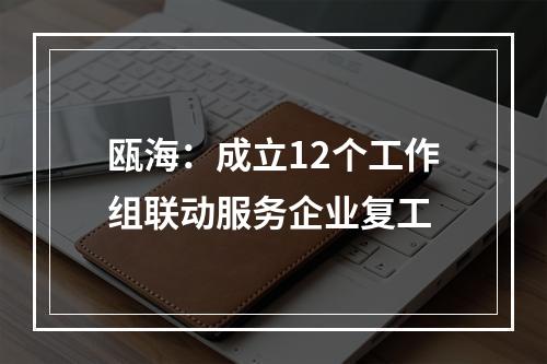 瓯海：成立12个工作组联动服务企业复工