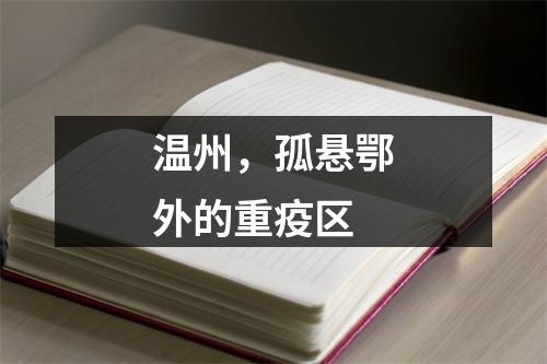 温州，孤悬鄂外的重疫区