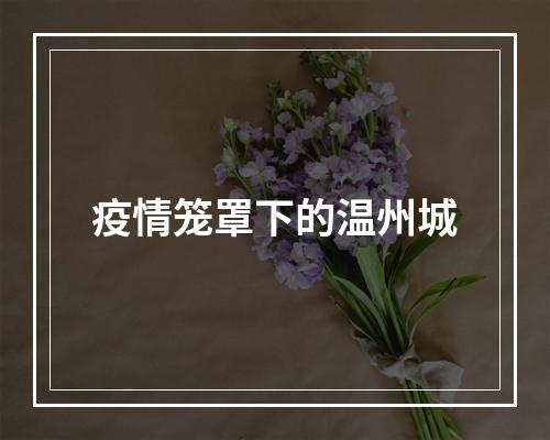 疫情笼罩下的温州城