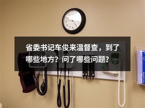省委书记车俊来温督查，到了哪些地方？问了哪些问题？