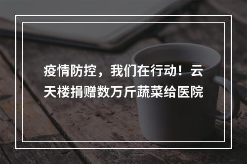 疫情防控，我们在行动！云天楼捐赠数万斤蔬菜给医院