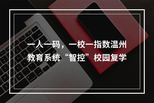 一人一码，一校一指数温州教育系统“智控”校园复学