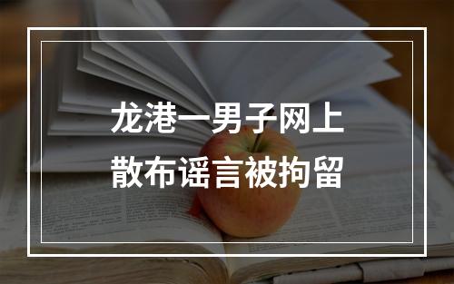 龙港一男子网上散布谣言被拘留