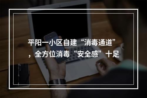 平阳一小区自建“消毒通道”，全方位消毒“安全感”十足